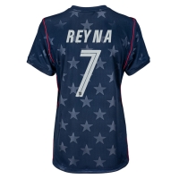 Camiseta Estados Unidos Giovanni Reyna #7 Segunda Equipación Replica Mundial 2026 para mujer mangas cortas